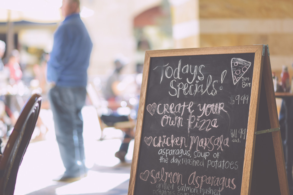cafe a board